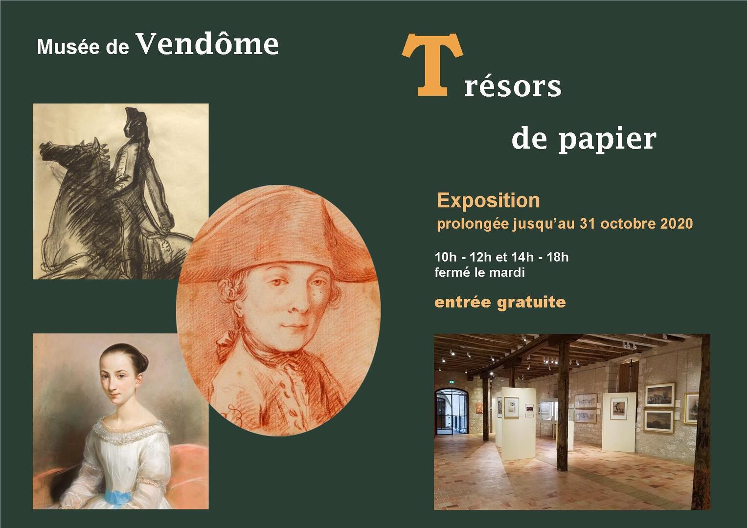Musée de Vendôme - prolongation expo Trésors de papier