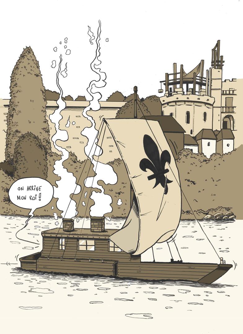 Dessin expo Les aventures de Louis Croix Bâton à Amboise
