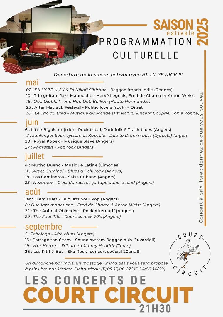 programmation estivale saison 2025 court circuit juvardeil