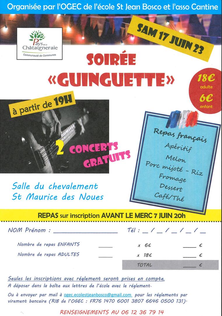 soirée guinguette - St Maurice des Noues - 85