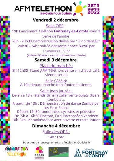 téléthon 2022 fontenay le comte