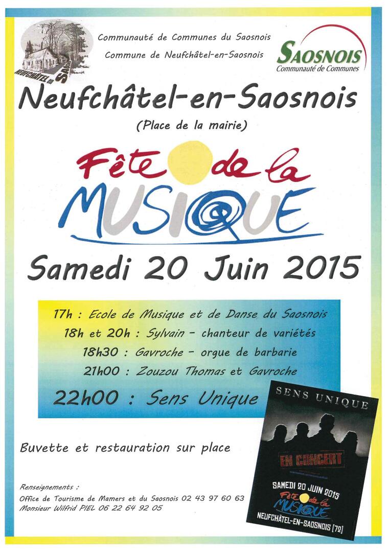 Affiche Fête de la Musique Neufchatel
