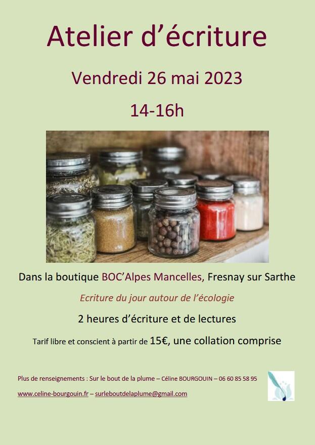 Atelier d'écriture Boc'AM Fresnay 26 05