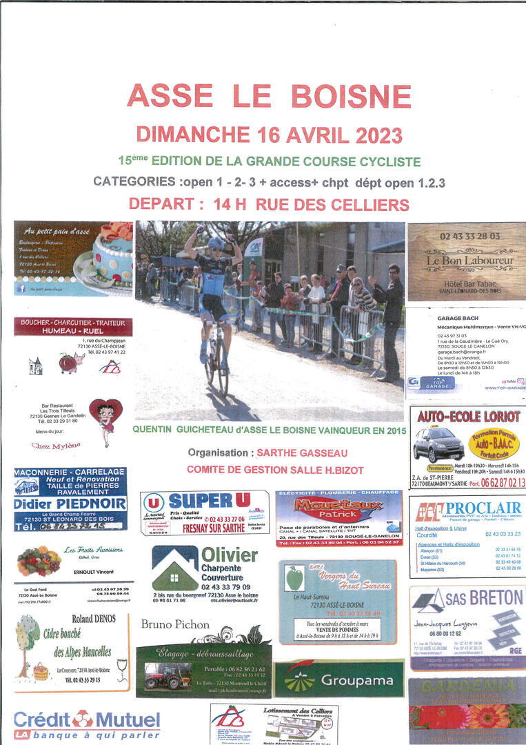 Course cycliste Assé 16 04