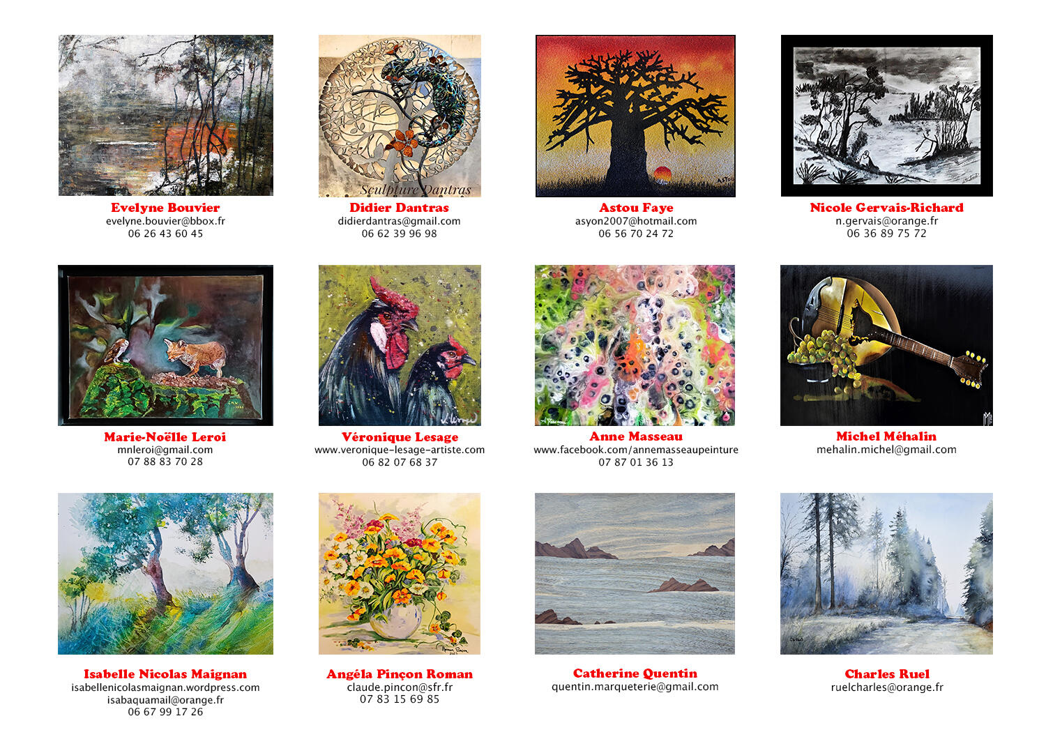 Les peintres de chez nous 2024 verso