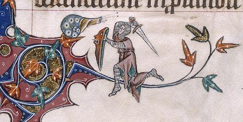 Combat escargot contre chevalier