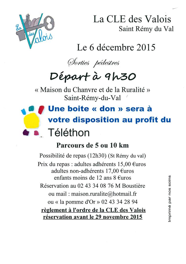 Rando téléthon Clé des Valois