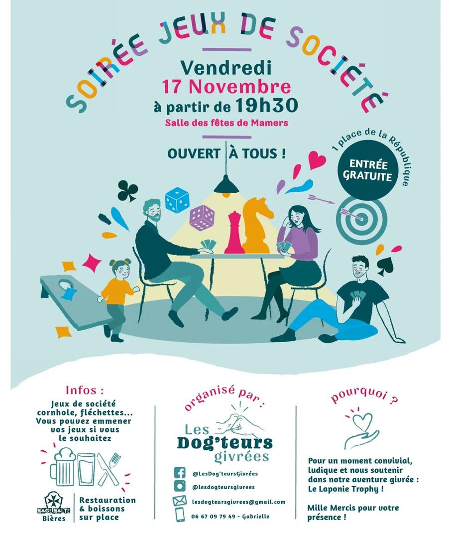 Soirée jeux de société Mamers