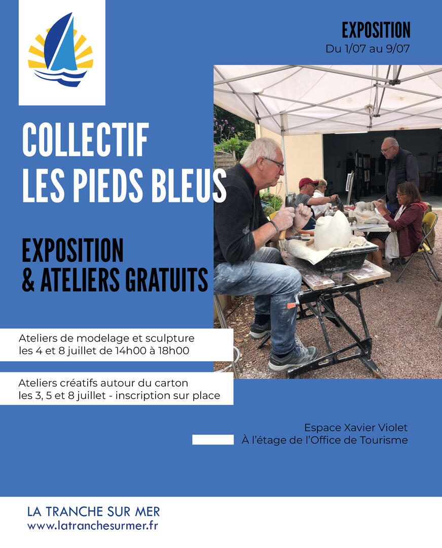 affiche exposition les pieds bleus