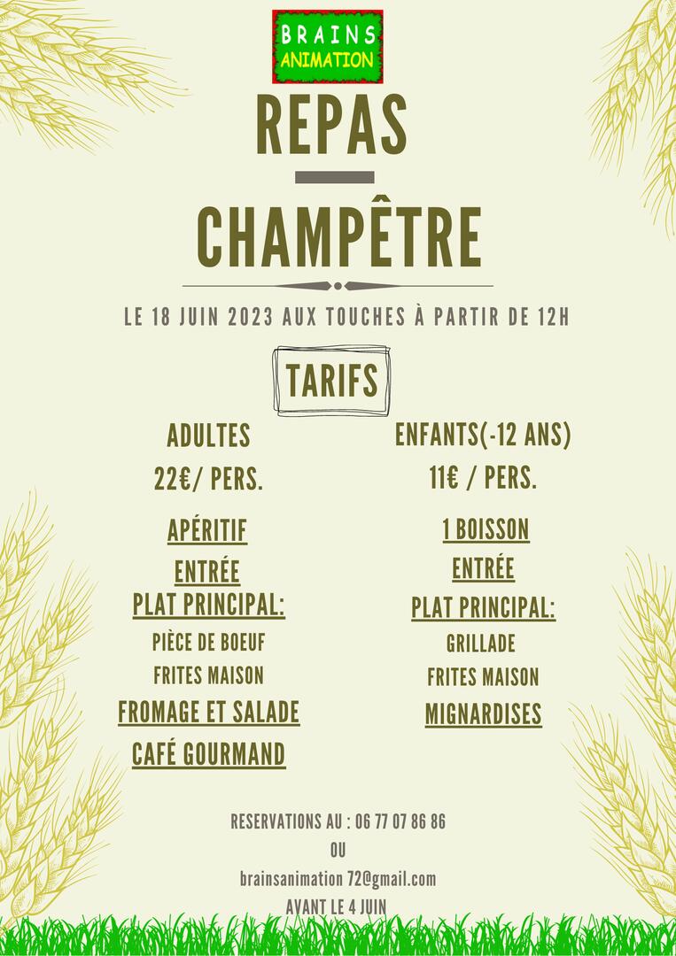 Affiche Brains animation Repas champêtre - 1