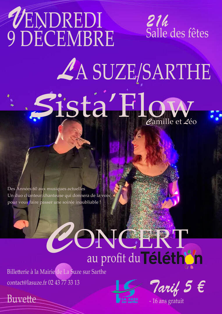 concert sista flow téléthon 2022