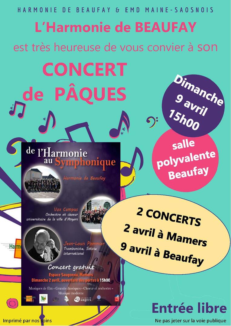conceret 9 avril - Beaufay