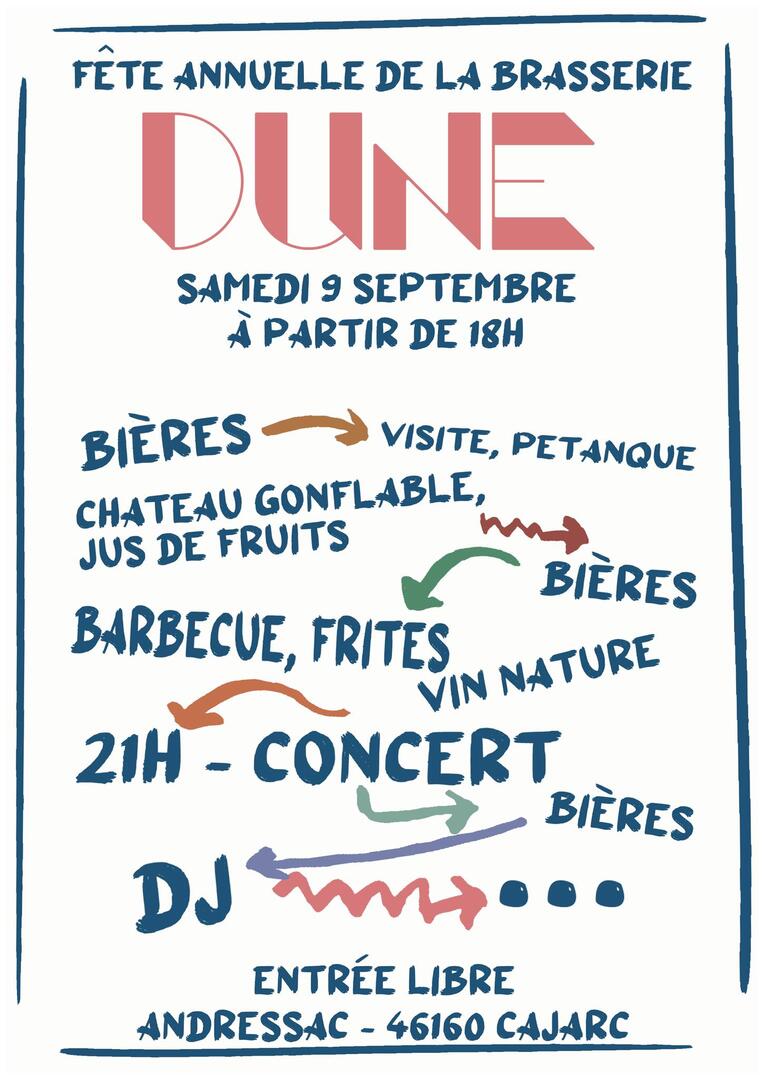 Anniversaire brasserie Dune Cajarc
