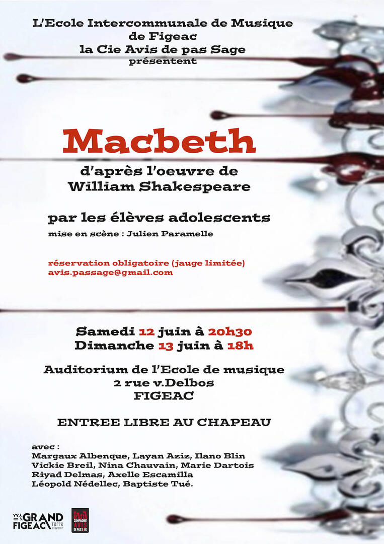 Affiche Macbeth eleves