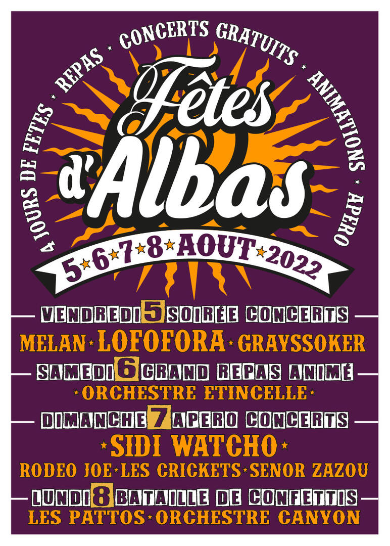 Affiche fetes d'albas 2022