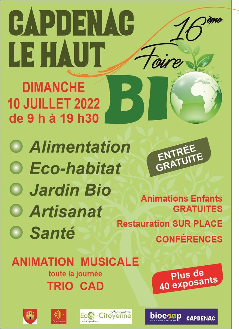 CAPDENAC LE HAUT FOIRE BIO 2022 AFFICHE