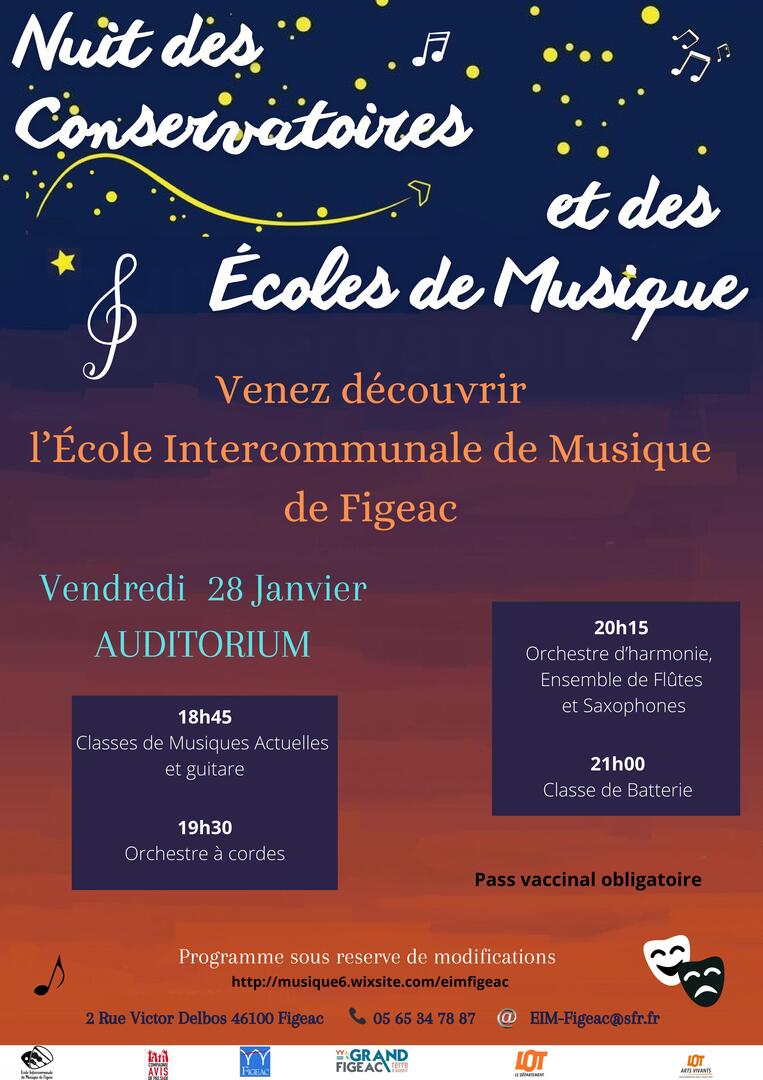 Nuit des Conservatoires et des Ecoles de Musique 2022