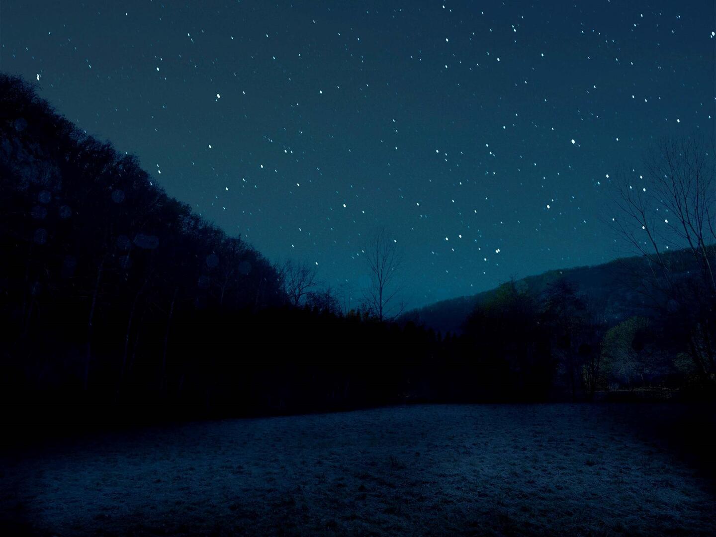 Photomontage sentier nocturne