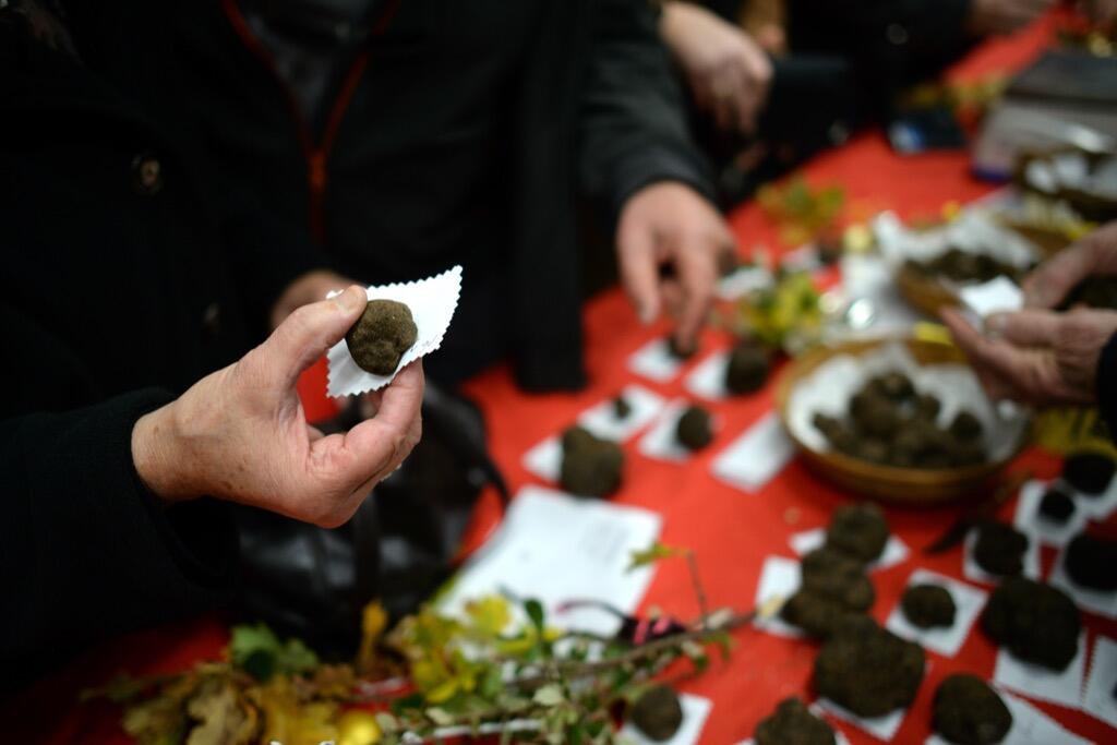Tractations sur le marché aux truffes © Lot Tourisme - M. Taburet