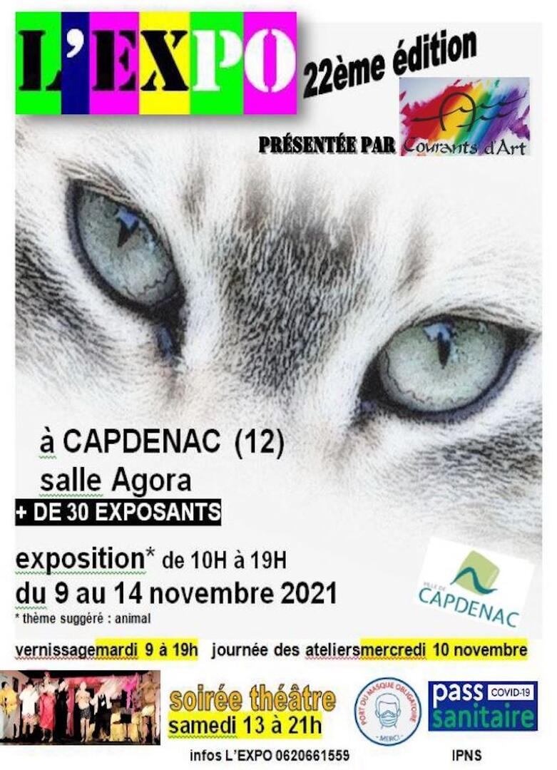 affiche L'EXPO du 9 au 14 novembre présentée par Courants d'Art