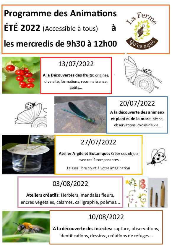 affiche animations été 2022