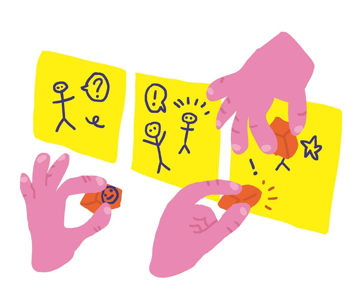 dessins atelier tampons