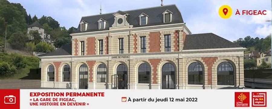 affiche exposition la gare de Figeac