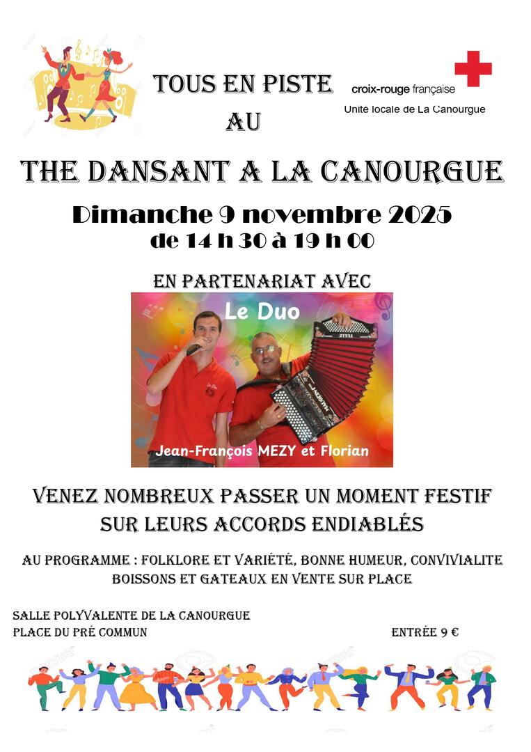 AFFICHE  THE DANSANT 9 NOV 25