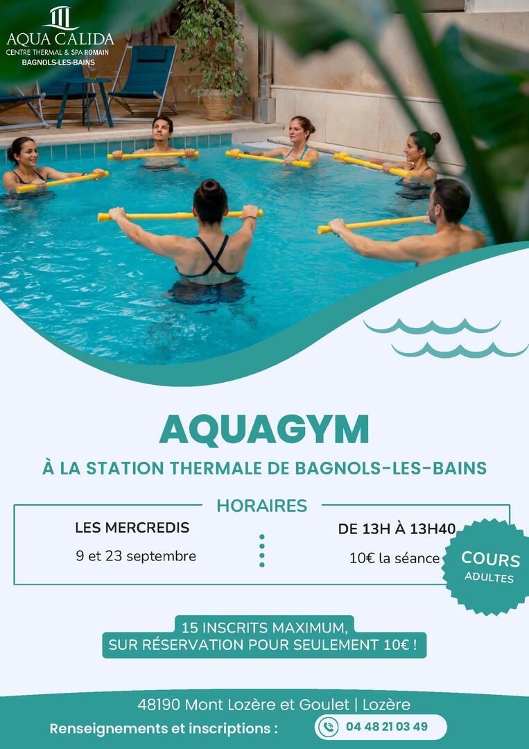 Affiche - Bagnols aquagym septembre