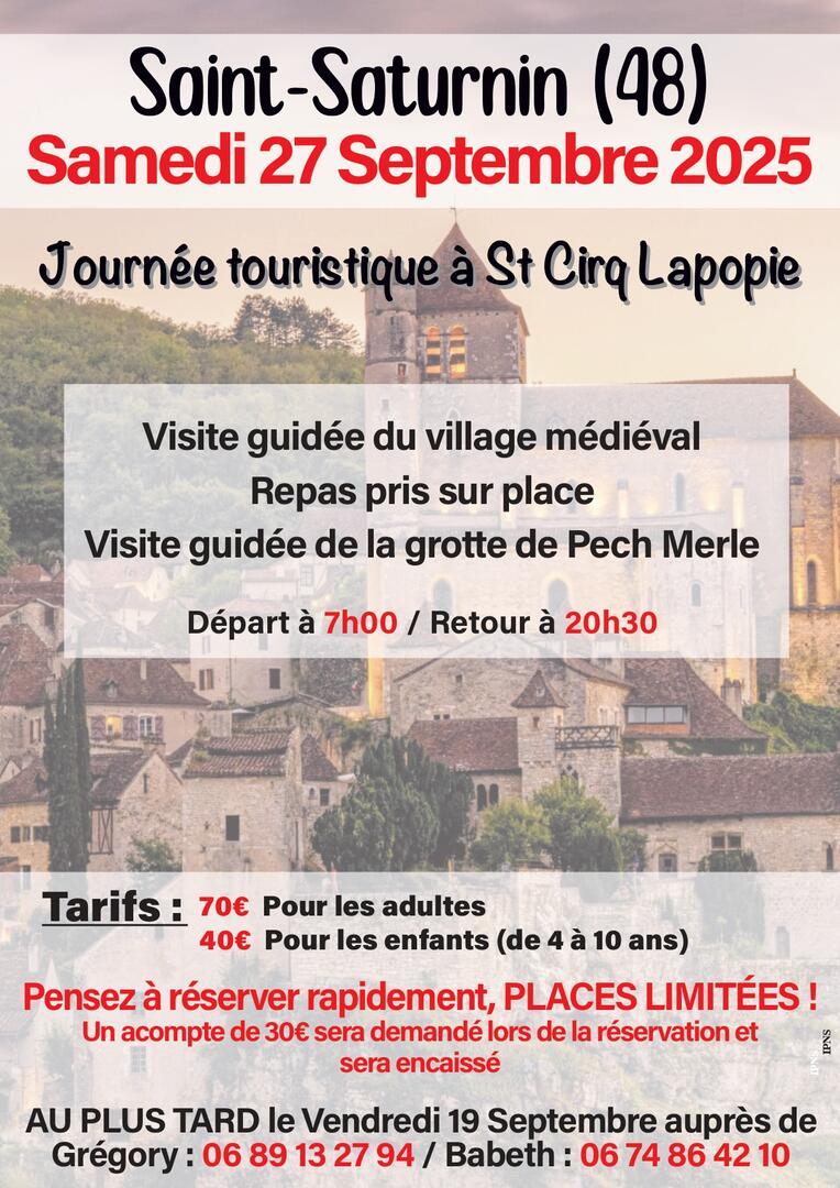Journée touristique à St Cirq Lapopie