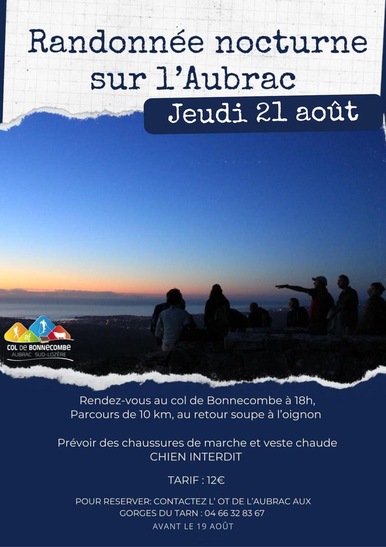 RANDO NOCTURNE SUR L'AUBRAC