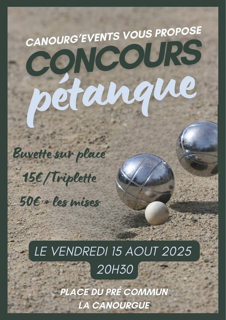 CONCOURS DE PETANQUE A LA CANOURGUE
