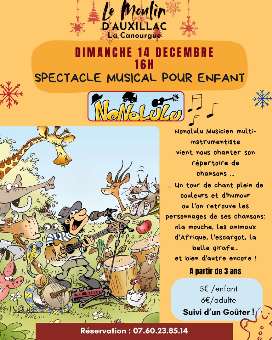 Spectacle pour enfant au Moulin d'Auxillac