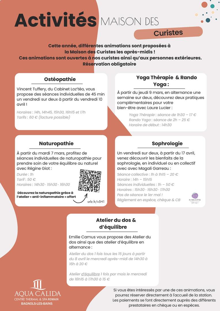 Thermes - Affiche animations