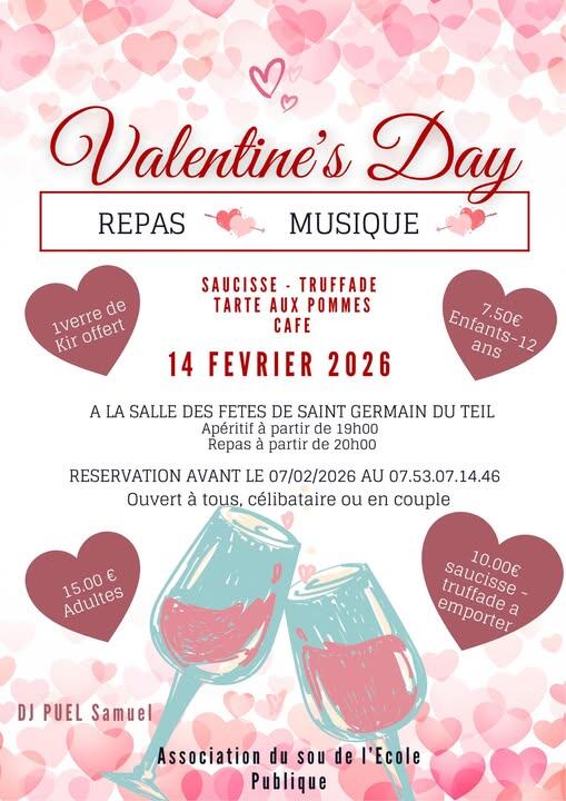SOIRÉE VALENTINES DAY  ST GERMAIN DU TEIL
