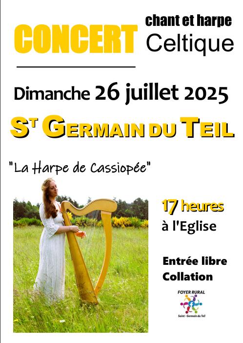 affiche concert chant et harpe