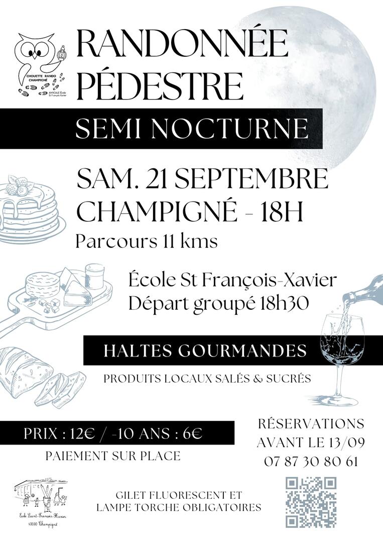 Randonnée semi-nocturne champigné