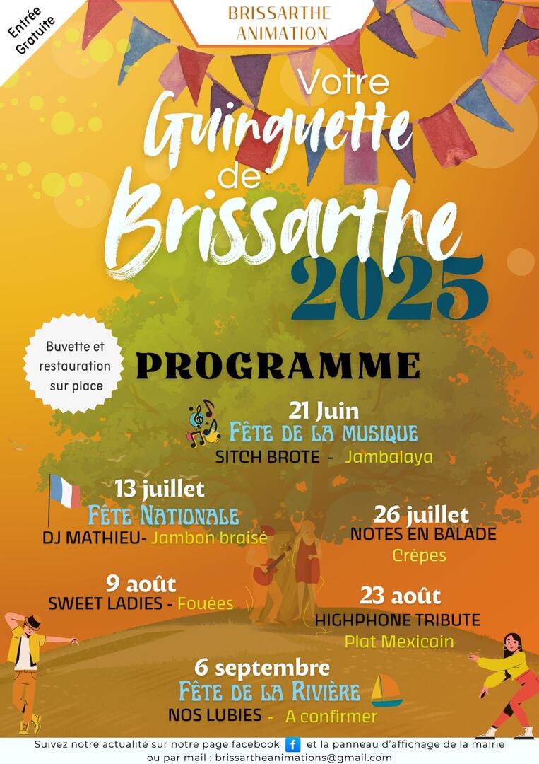 Brissarthe guinguette saison 2025