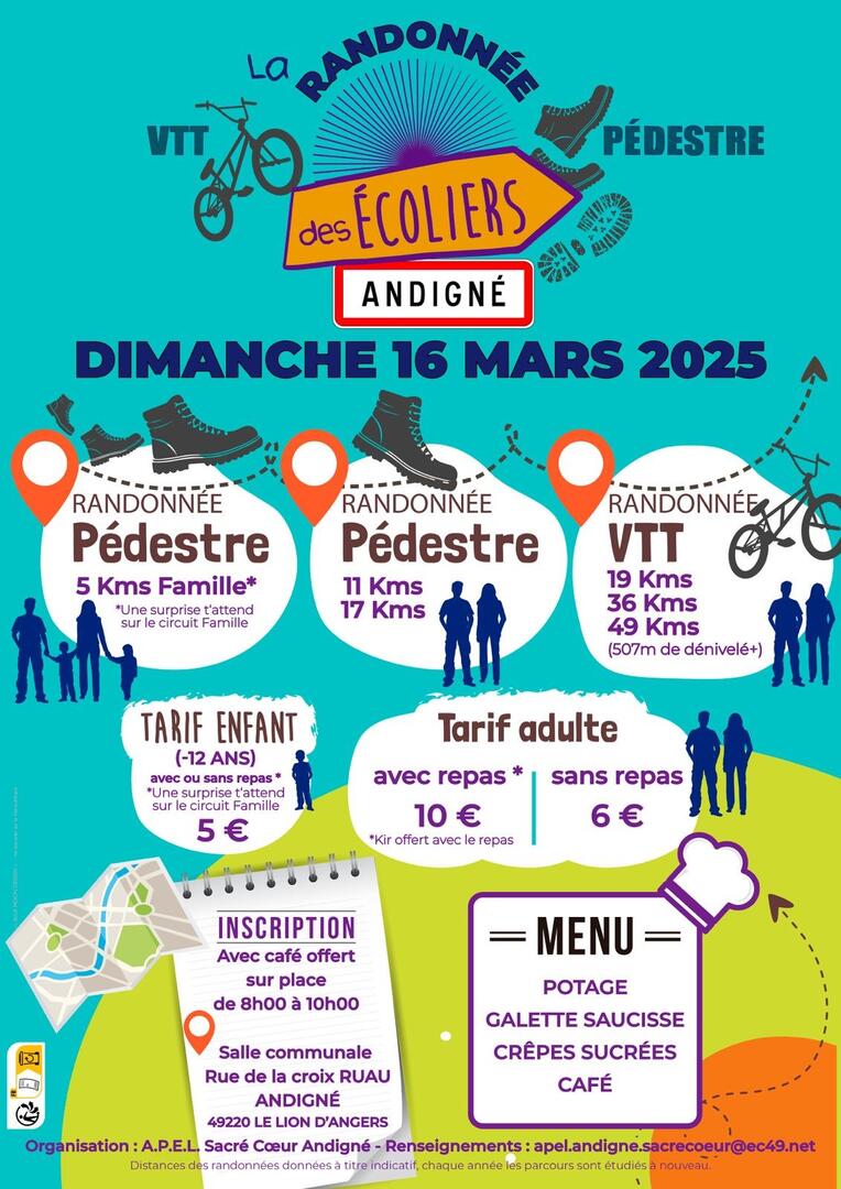affiche Rando des écoliers ANDIGNE 2025