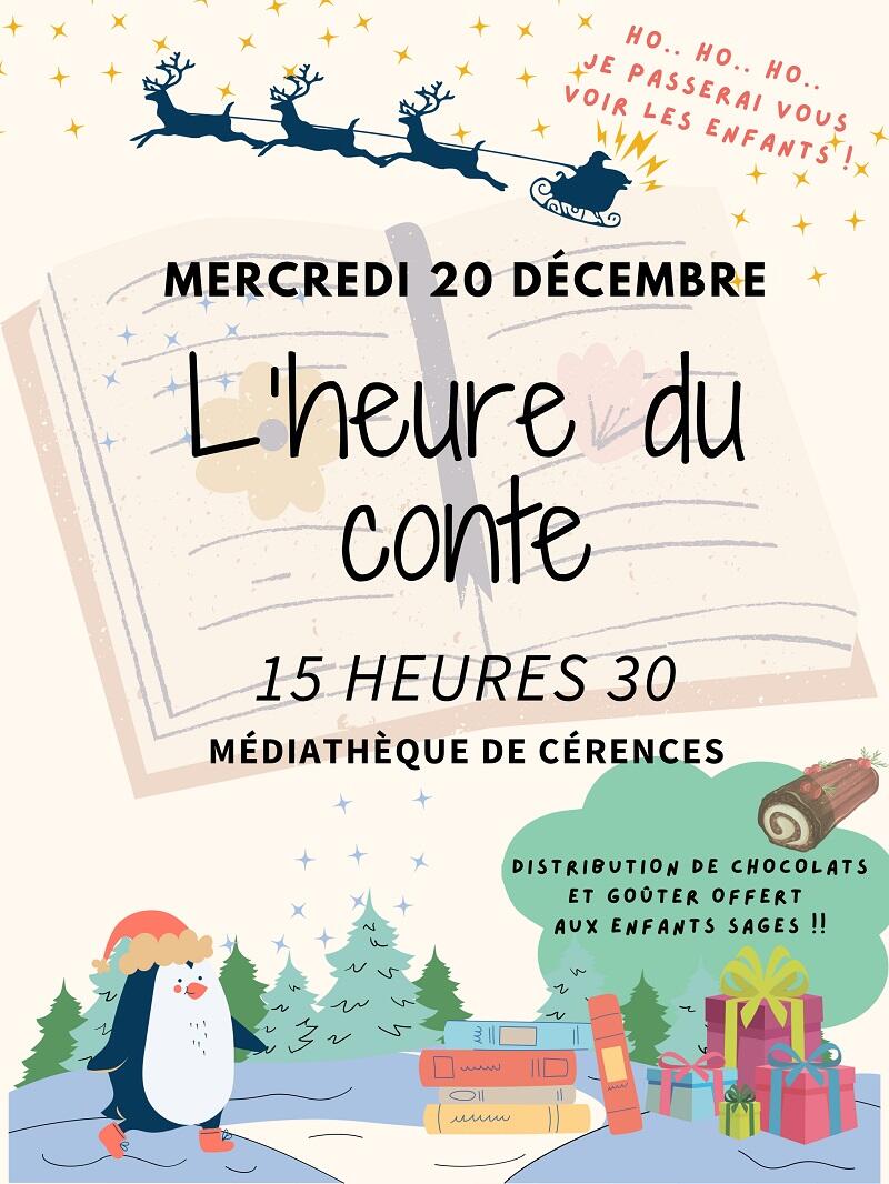 Heure du Conte médiathèque Cérences 2023