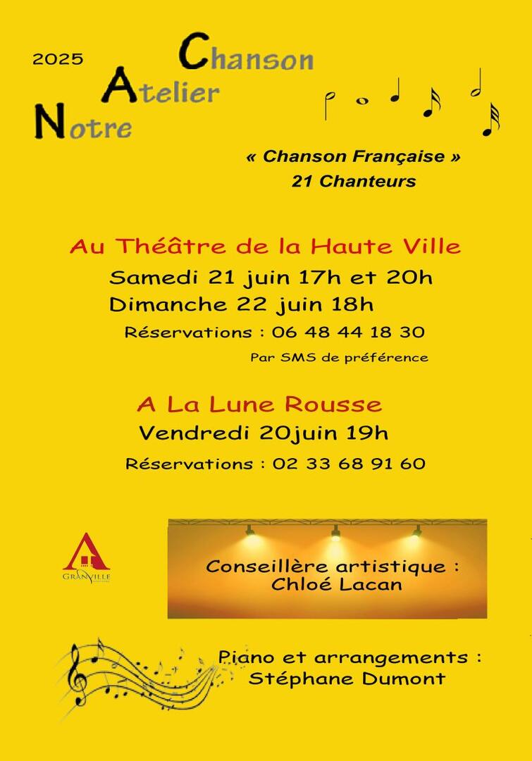 Notre Atelier Chanson restitutions 2025