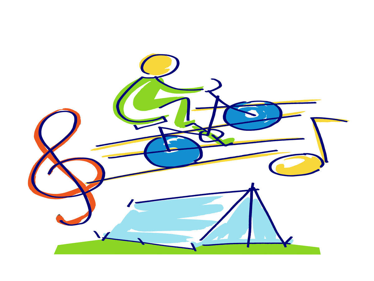 Velo musique camping