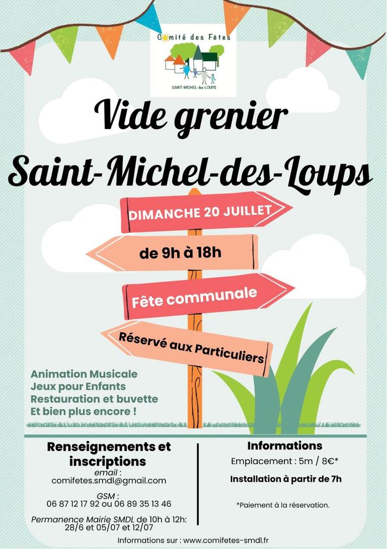 Vide grenier Saint Michel des loups 2025