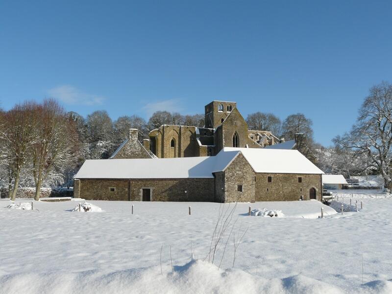 Hambye_Abbaye sous la neige ©CD50