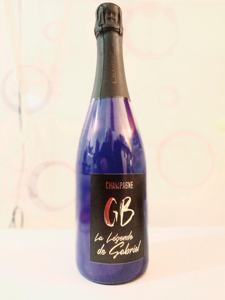 photo bouteille Blue Champagne Saint Valentin
