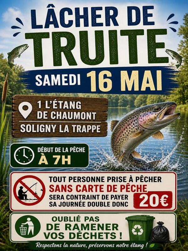 16 mai lâcher de truite Soligny
