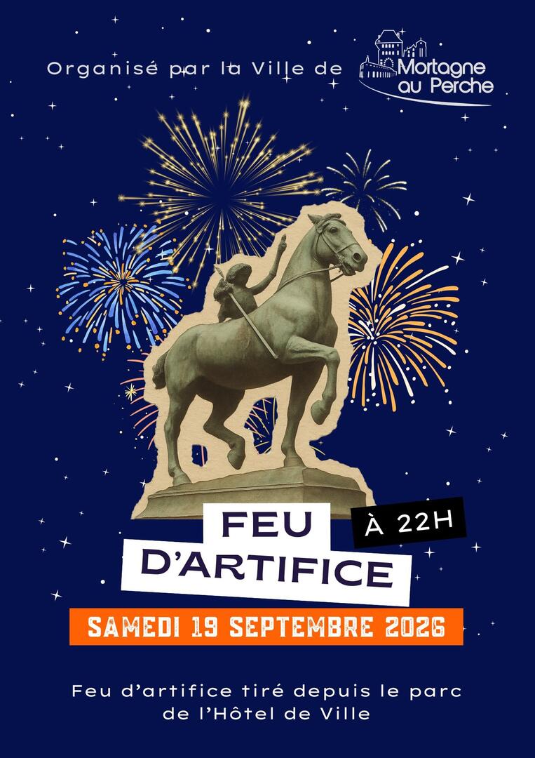 Affiche feu d'artifice 13 juillet fête nationale évènement - 1