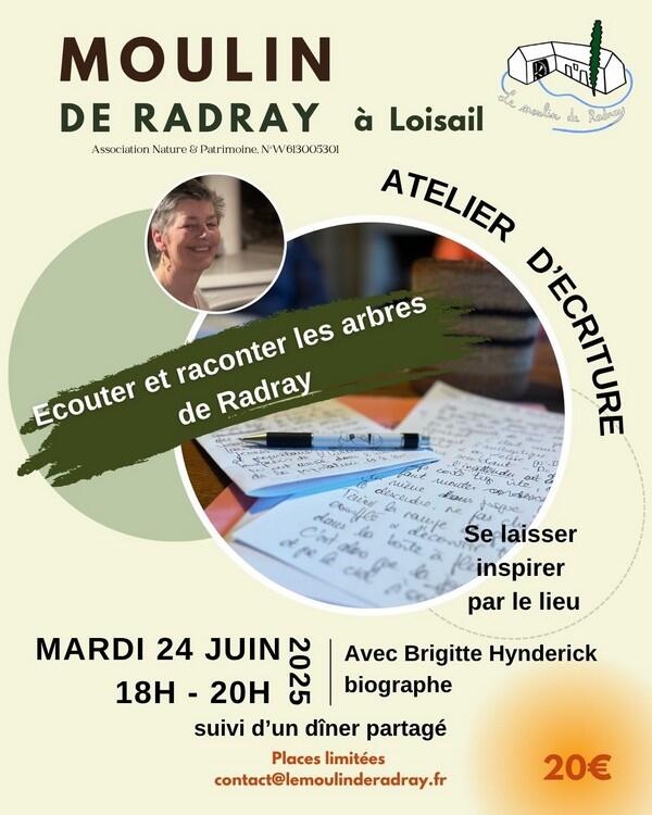 24 juin atelier écriture moulin de radray