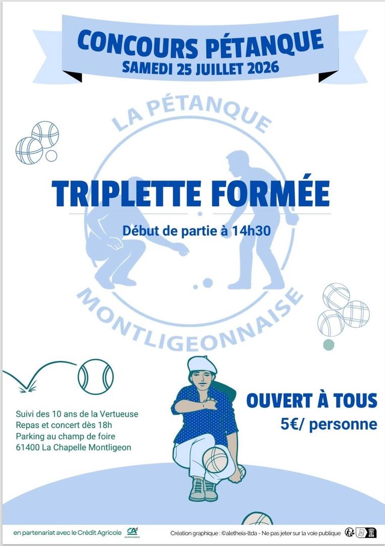 25 juillet concours de pétanque Montligeon