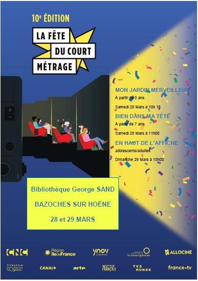 27 et 28 mars fête du courmétrage bazoches